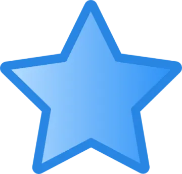 a blue star on a white background