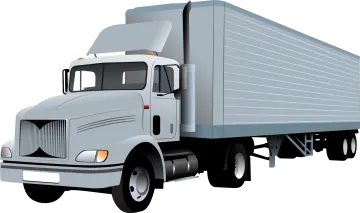 a truck with a trailer on the back