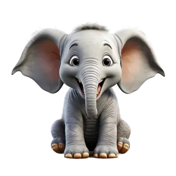 an elephant sitting on the ground with its mouth open