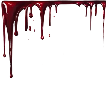 blood dripping on a white background