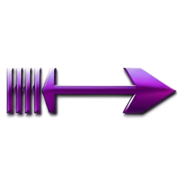 a purple arrow pointing up to the right