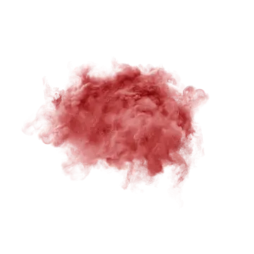 red smoke on white background