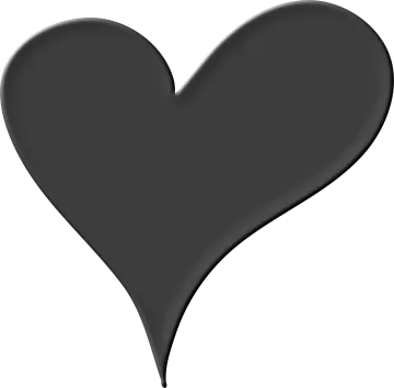 a black heart on a white background