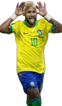 a soccer player with his hands up in the air