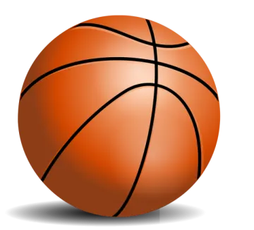 a basketball ball on a white background