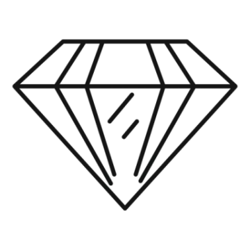 a black and white diamond icon
