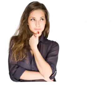 a woman sitting at a table with her hand on her chin