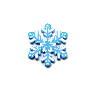 a blue snowflake on a white background