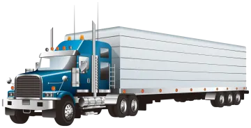 a truck with a trailer on the back