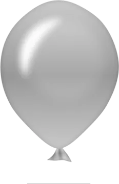 a silver balloon on a white background