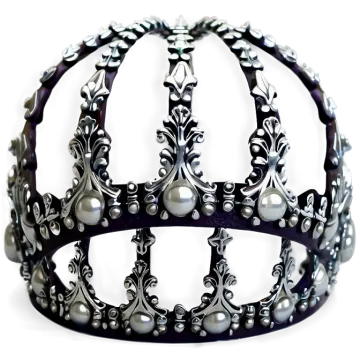 a crown made out of silver and pearls
