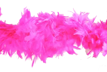 a pink feather garland