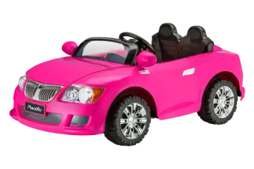 a pink toy car on a white background