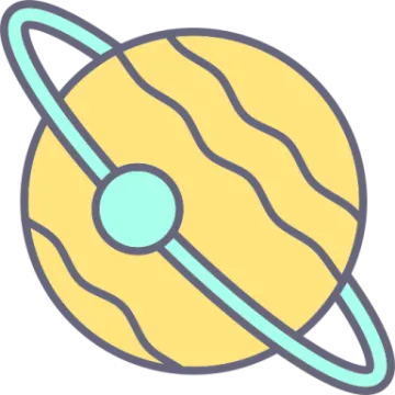 an icon of the planet saturn