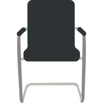 a black and white office chair
