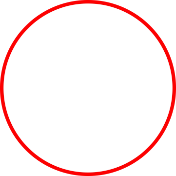 a red circle on a white background