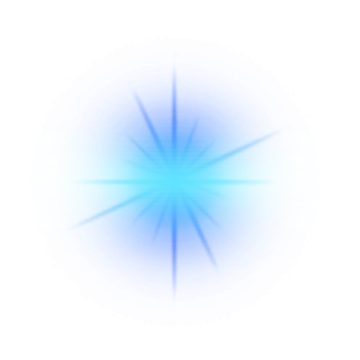 a blue star in the middle of a white background