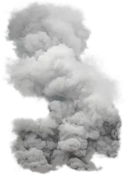 smoke cloud isolated on white background photo
