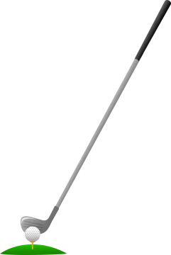 a golf ball and driver on a white background