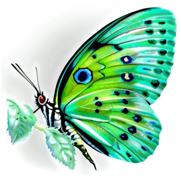 a green and blue butterfly