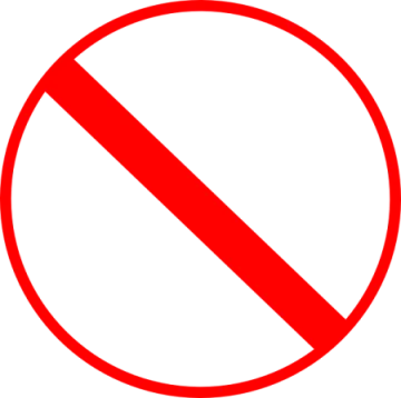 a no entry sign on a white background