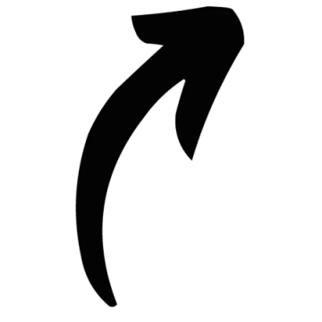 a black and white image of an arrow