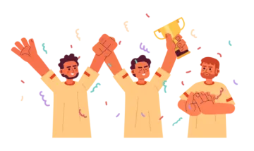 a group of people holding up their hands in the air