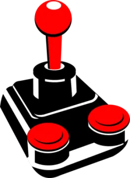 a red and black game controller
