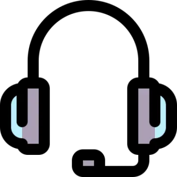a headset with headphones