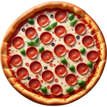 a close up of a pizza with toppings on it