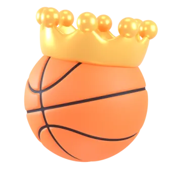 a basketball ball with a crown on top