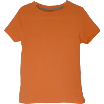 an orange t - shirt on a white background