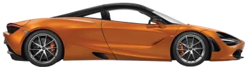 an orange sports car on a white background