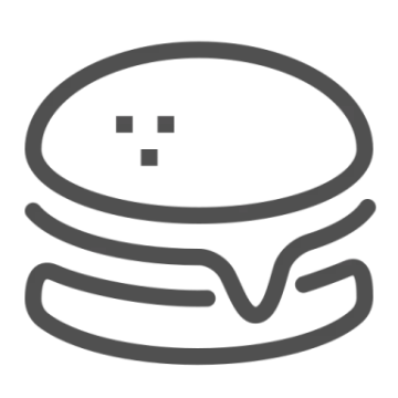 a hamburger icon on a white background