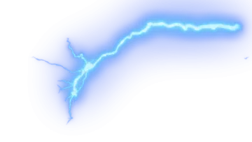a blue lightning bolt on a white background