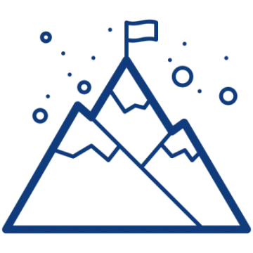 a mountain with a flag on top
