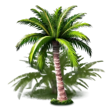 a palm tree on a white background
