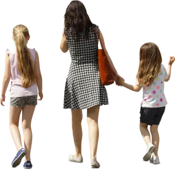 three little girls holding hands
