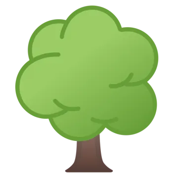 a green tree on a white background