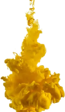 a yellow substance is being dropped into water