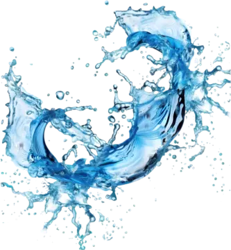 a splash of water on a white background