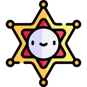 a star with a skull on it