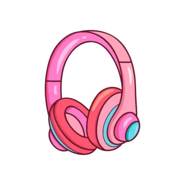 a pair of headphones on a white background