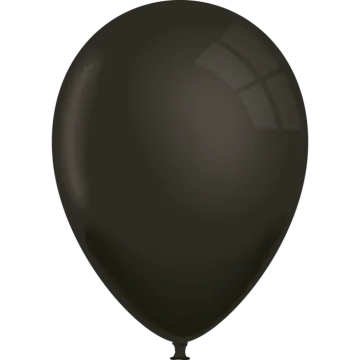 a black balloon on a white background