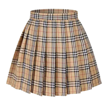 the vintage check skirt in beige