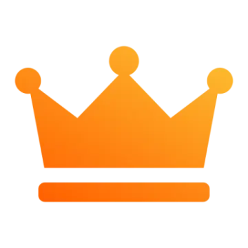 a gold crown on a white background