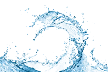 water splash on white background