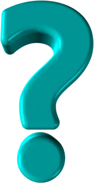 a blue question sign on a white background