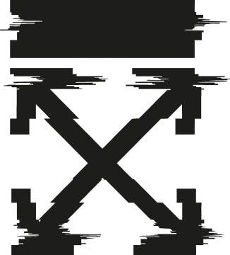 a black and white image of two arrows
