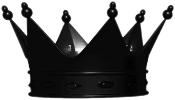 a black crown on a white background